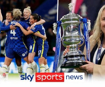 Emma Hayes praises sides "amazing achievement" after Chelsea secure the treble by winning the FA Cup