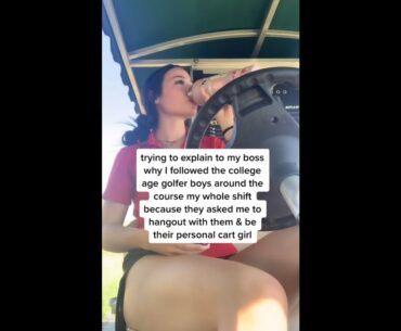 tiktok golf cart girl stories ❤️❤️ #golf #shorts #golfgirl      | GOLF#SHORT