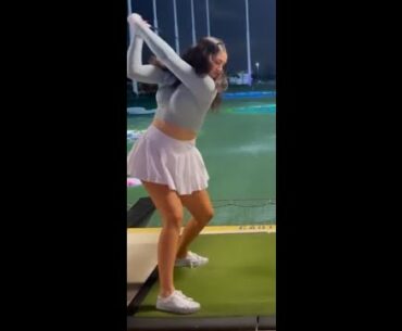 Best swing from start to finish. Unbelievable tempo..👏 ❤️❤️ #golf #shorts #golfgirl    | GOLF#SHORT