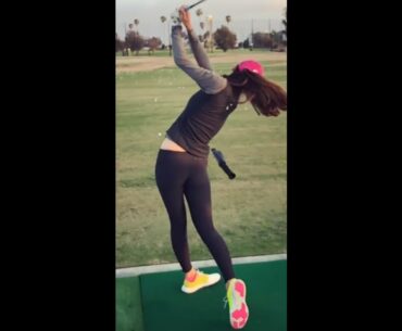 Awesome swing ❤️❤️ #golf #shorts #golfgirl      | GOLF#SHORT