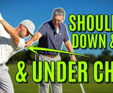 GOLF: Shoulder Down & In & Under The Chin | How The Shoulders Move In The Golf Swing