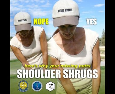 MORE PARS #shorts GOLF TIP: GOT THE SHOULDER SHRUGS?  (shrug it off)