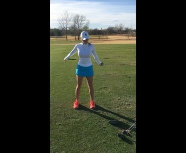 Do you stretch before you practice or play golf? ❤️❤️ #golf #shorts #golfgirl      | GOLF#SHORT