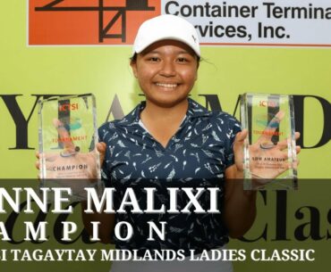 RIANNE MALIXI | Champion - 2021 ICTSI Tagaytay Midlands Ladies Classic