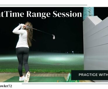 Night Time Winter DRIVING RANGE SESSION + WARM UP Stretches | Practice Golf With Me