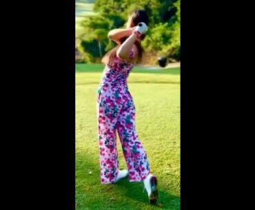 Swing is 🔥 ❤️❤️ #golf #shorts #golfgirl      | GOLF#SHORT