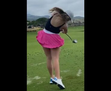 beauty golfer driver golf swing. peffect ❤️❤️ #golf #shorts #golfgirl      | GOLF#SHORT