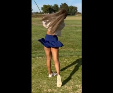 love this swing 🔥 ❤️❤️ #golf #shorts #golfgirl      | GOLF#SHORT