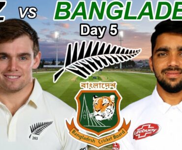 NEW ZEALAND vs BANGLADESH Day 5 Live Commentary (1st TEST)