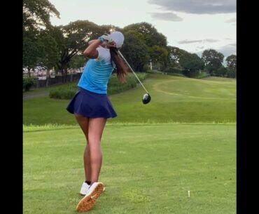 Sending it 🏌🏾‍♀️ ❤️❤️ #golf #shorts #golfgirl      | GOLF#SHORT