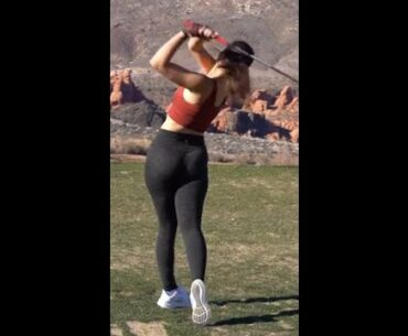 that's long👏👏 ❤️❤️ #golf #shorts #golfgirl      | GOLF#SHORT