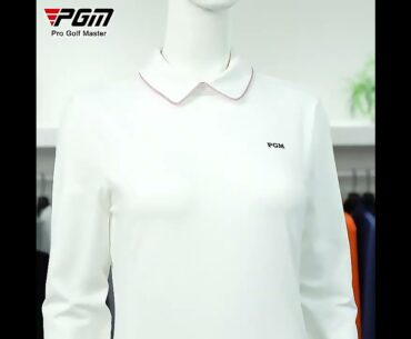 PGM YF466 ladies polo de golf shirts long sleeve plain golf polo