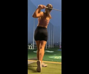 Let me beat you in Top Golf//⛳️⛳️❤️❤️ #golf #shorts #golfgirl      | GOLF#SHORT