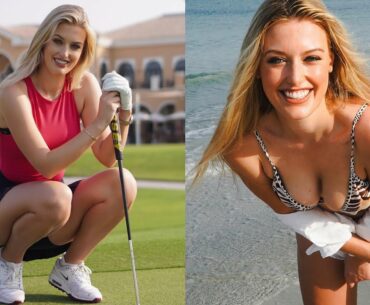 Bella Angel is British golf sensation who wears skin-tight tops and doubles as ring girl