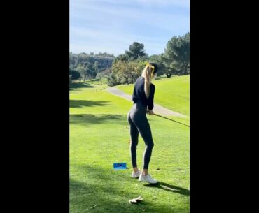 Great swing!!!! Which course is this? ❤️❤️ #golf #shorts #golfgirl      | GOLF#SHORT