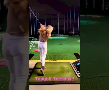 Topgolf Tuesday - Gabi Powel   #shorts #topgolf #golf #ytshorts #ytshort #golfgirl