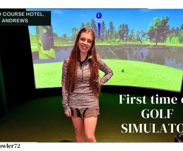 Trying THE SWING STUDIO golf SIMULATOR  at St Andrews Old Course Hotel | The Dukes Golf Course
