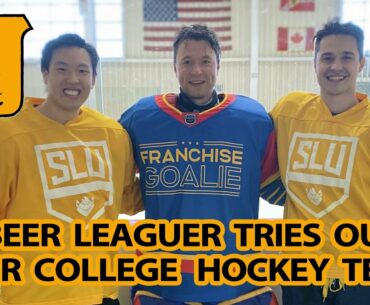 Beer League Goalie Tries Out For College Hockey Team