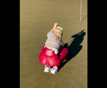 What a shot!!! What an athlete!!! ❤️❤️ #golf #shorts #golfgirl      | GOLF#SHORT