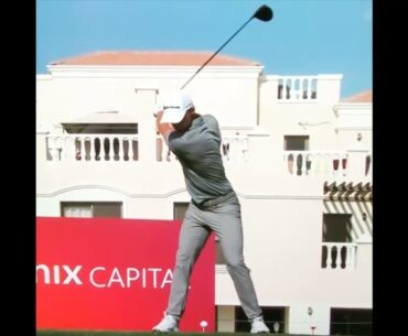 Nicolai Hojgaard slow motion golf swing motivation. #golf, #golfswing, #bestgolf, #alloverthegolf