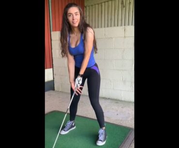 That swing Speed! Wow! ❤️❤️ #golf #shorts #golfgirl      | GOLF#SHORT