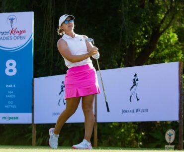 Linnea Strom has a three shot lead at the midway point in Kenya after a second round 73 (+1)