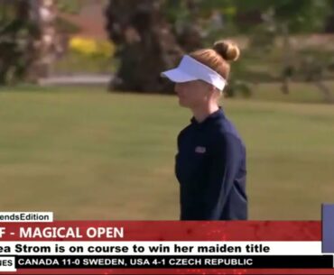 Linnea Strom is on course to win her maiden Magical Kenya Ladies Open title