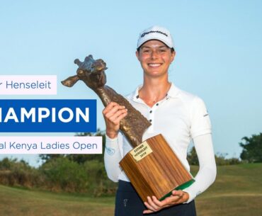 Esther Henseleit is the 2022 Magical Kenya Ladies Open Champion!