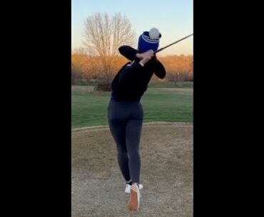 Nice swing 😳❤️❤️ #golf #shorts #golfgirl      | GOLF#SHORT