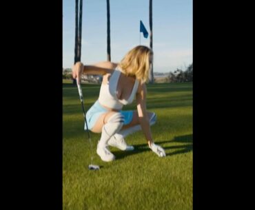 skill and beauty😁 ❤️❤️ #golf #shorts #golfgirl      | GOLF#SHORT