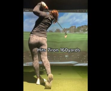 Somehow added 20 yards to my irons 🤷🏻‍♀️ ❤️❤️ #golf #shorts #golfgirl      | GOLF#SHORT