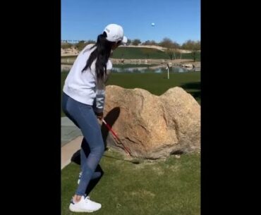 Amazing golf skill by Tania Tare ❤️❤️ #golf #shorts #golfgirl      | GOLF#SHORT