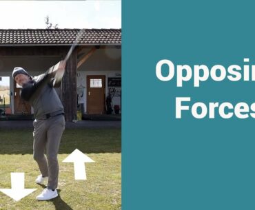 Use opposing forces to create power in your golf swing.