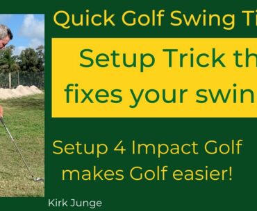 Quick golf swing tip -  Simple Setup trick that makes golf easier