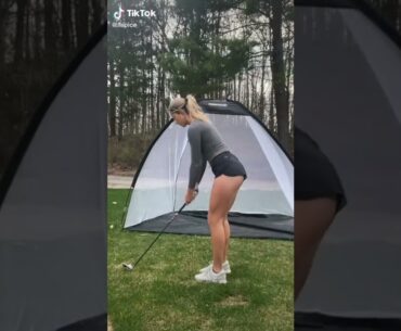 Do you practice like this? | #golf #shorts #golfgirls