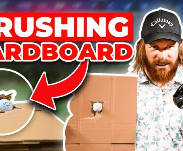 How Many Layers Does It Take To Stop A Golf Ball? | Driver VS. Cardboard | Martin Borgmeier