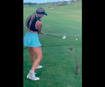 I suggest that she go to the golf academy  ❤️❤️   #golf #shorts #golfgirl      | GOLF#SHORT