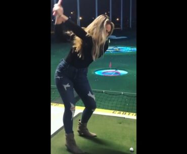 Great shot and a perfect swing    ❤️❤️   #golf #shorts #golfgirl      | GOLF#SHORT