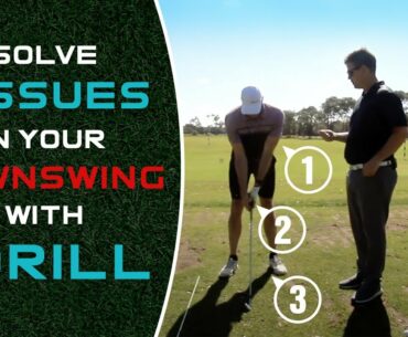 Solve THREE separate golf swing issues with ONE simple golf drill | LAG | COMPRESSION | STABILITY