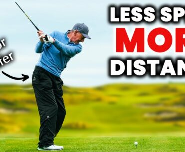 Swing SLOWER but hit the golf ball FURTHER - 3 things you need to know