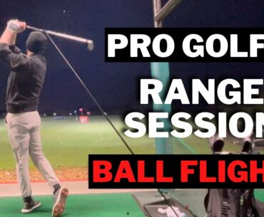 HOW YOU MUST PRACTICE FOR FAST GOLF SWING IMPROVEMENT - Pro Golfer Range Session w/ Ball Flights