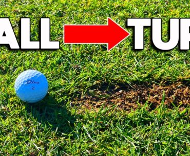 Hit the GOLF BALL then TURF with your irons