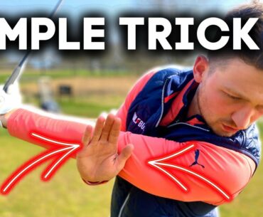 SIMPLE Trick To Keeping The Left Arm Straight In The Golf Swing!