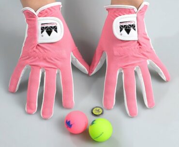 Junior Breathable Muti-colored Microfiber Synthetic Golf Gloves