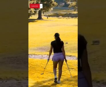 Amazing hot girl Golf Swing you need to see _ Golf Girl awesome swing
