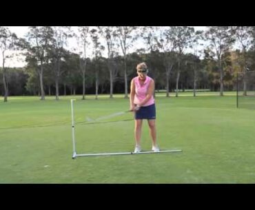 #25 The Lady Golf Teacher Web TV: Nine O'Clock Trainer Golf Practice Aid