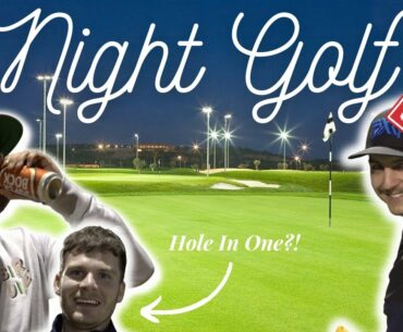 1vs1vs1 MATCH ON AN INSANE FLOODLIGHT GOLF COURSE! || Amendoeira Golf Club