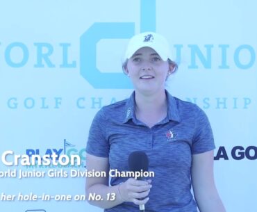 2022 Dustin Johnson World Junior Golf Championship Girls Division Winner Katie Cranston