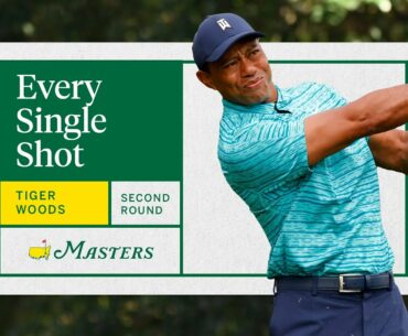 Tiger Woods' Second Round | Every Single Shot | The Masters