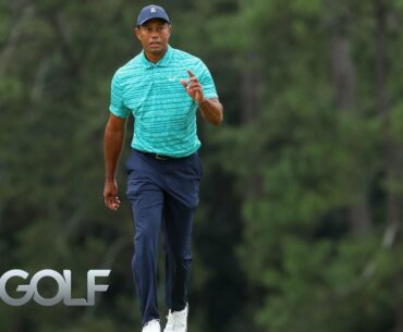 Tiger Woods fights through gusty Masters Round 2 at Augusta National | Golf Channel